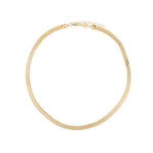 Jennifer Zeuner Jewelry 14K Hamilton Herringbone Gold Vermeil Necklace 16”-18”